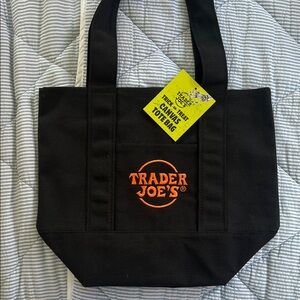 Trader Joe's Black Canvas Tote Bag